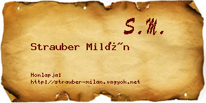 Strauber Milán névjegykártya